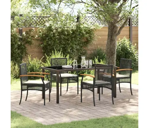 Aia Söögilaudade Komplekt 5 Pcs Must Polürotang