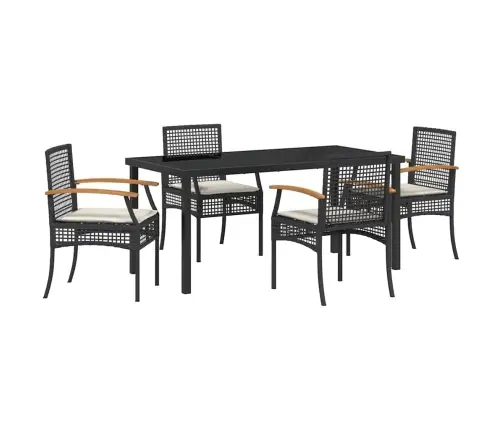 Aia Söögilaudade Komplekt 5 Pcs Must Polürotang