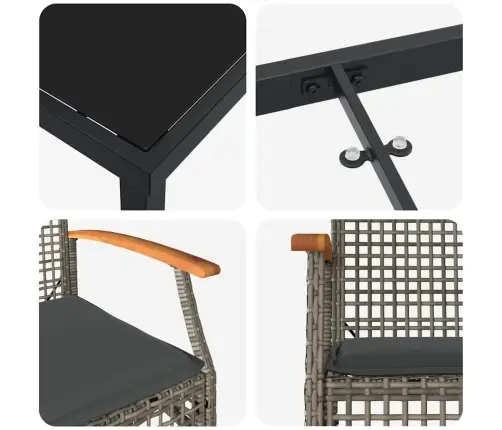 Aia Söögilaudade Komplekt 5 Pcs Hall Polürotang