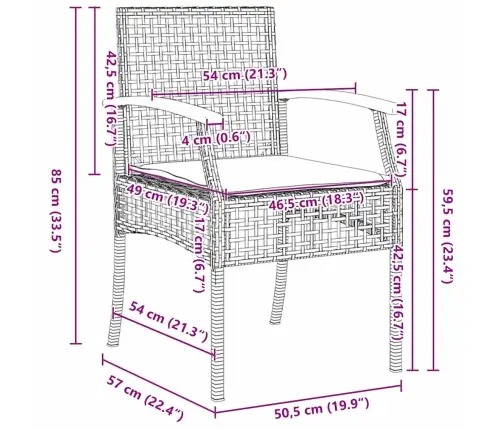 Aia Söögilaudade Komplekt 5 Pcs Hall Polürotang