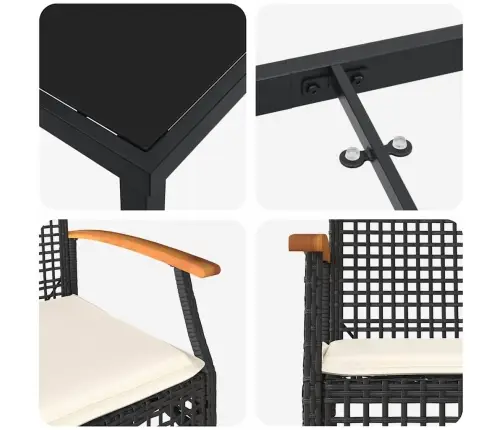 7 Daļu Dārza Ēdamgalda Komplekts Ar Spilveniem, Pelēks Polirattan Vidaxl