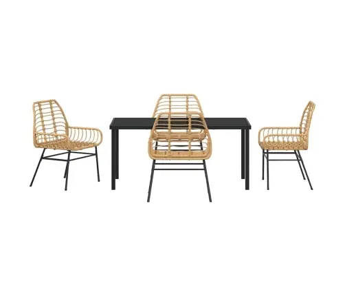 Aia Söögilaudade Komplekt 5 Pcs Pruun Polürotang