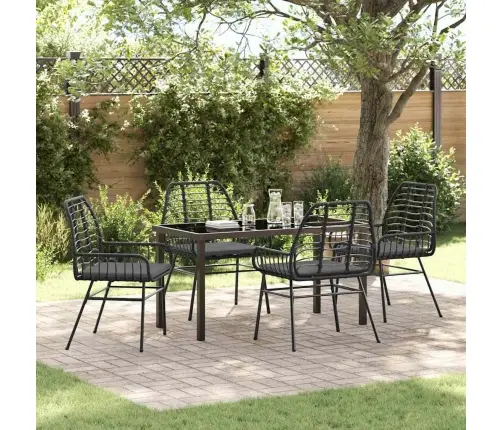 Aia Söögilaudade Komplekt 5 Pcs Must Polürotang