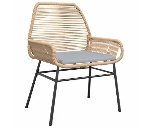 5 Gabalu Dārza Ēdināšanas Komplekts Ar Spilveniem, Brūns Poliratanas Vidaxl