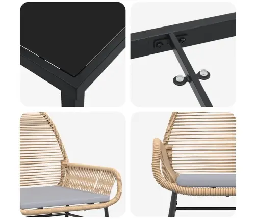 7 Gabalu Dārza Ēdamgaldu Komplekts Ar Spilveniem, Brūns Poliratanas Vidaxl