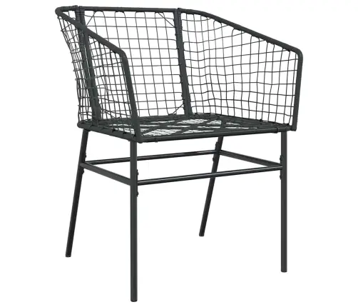 5 Daļu Dārza Ēdamgalds Melnā Poliratanā Vidaxl