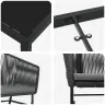 Dārza Ēdamgalds Ar Spilvenu 7 Pcs Melna Standarta Pe Ratan Vidaxl