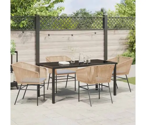 5 Daļu Dārza Ēdamgalda Komplekts Ar Spilventiņiem Brūnā Poliratānā Vidaxl 5 Daļu Dārza Ēdamgalda Komplekts Ar Spilventiņiem Brūnā Poliratānā Vidaxl