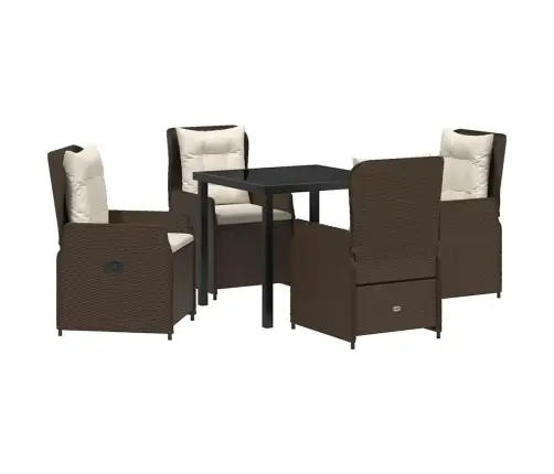 Aia Söögilaudade Komplekt 5 Pcs Pruun Polürotang