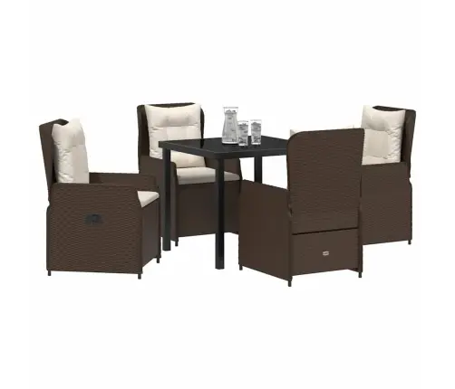 Aia Söögilaudade Komplekt 5 Pcs Pruun Polürotang