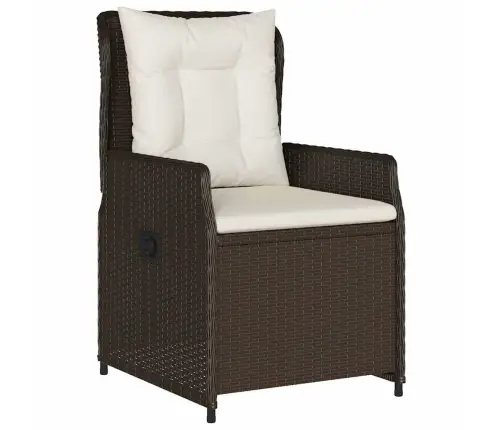 7 Daļu Dārza Galds Brūnā Poliratanā Vidaxl