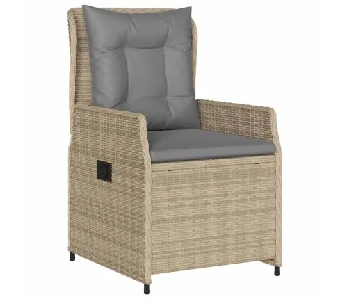 5 Daļu Dārza Pusdienu Komplekts Bēšā Poli Rattanā Vidaxl