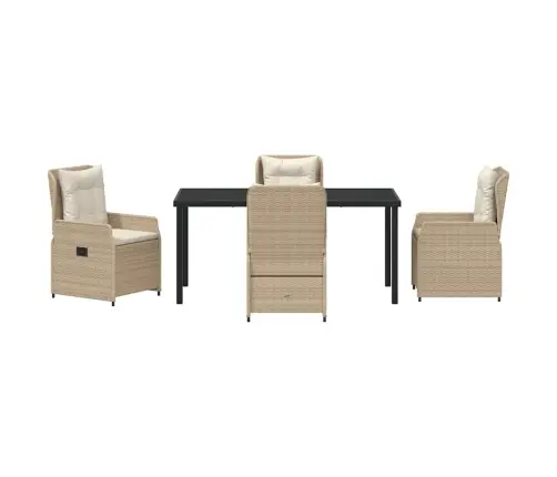 5 Daļu Dārza Galds Bēšā Polirātnā Vidaxl