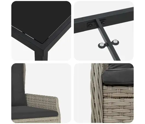 Aia Söögilaudade Komplekt 5 Pcs Helehall Polürotang