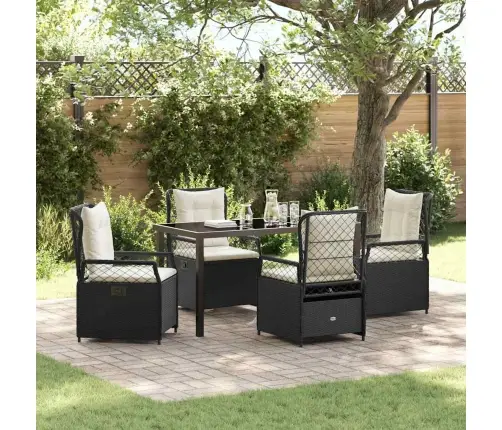 Aia Söögilaudade Komplekt 5 Pcs Must Polürotang