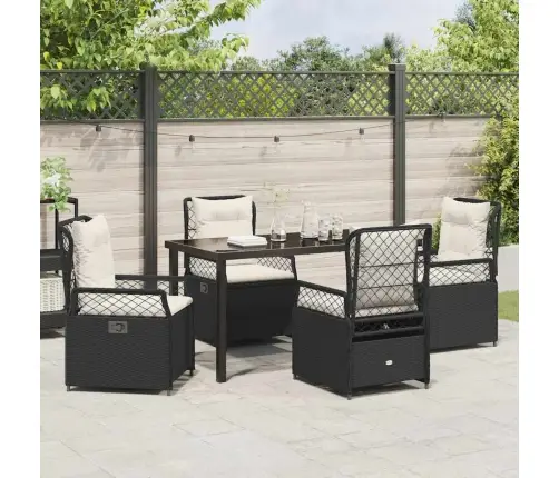 Aia Söögilaudade Komplekt 5 Pcs Must Polürotang