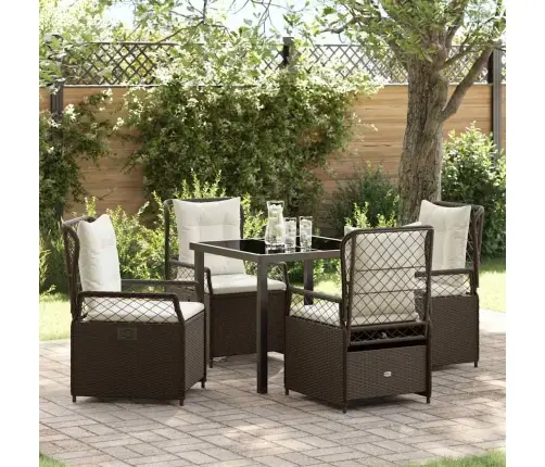 Aia Söögilaudade Komplekt 5 Pcs Pruun Polürotang