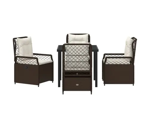 Aia Söögilaudade Komplekt 5 Pcs Pruun Polürotang