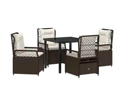 Aia Söögilaudade Komplekt 5 Pcs Pruun Polürotang