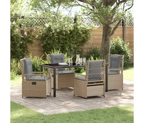 Sodo Valgomojo Komplektas 5 Pcs Smėlio Poliratanas