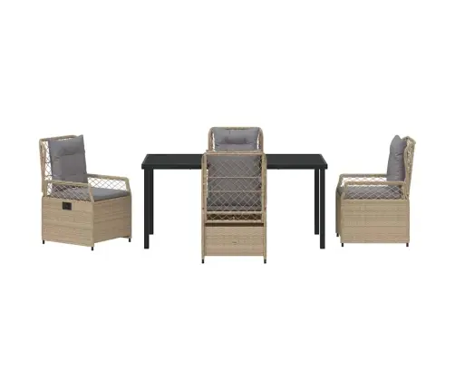 Sodo Valgomojo Komplektas 5 Pcs Smėlio Poliratanas