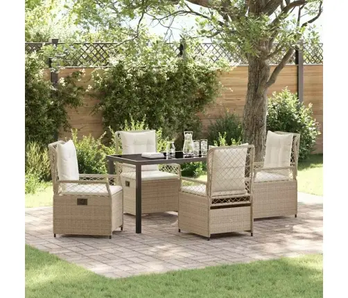 Sodo Valgomojo Komplektas 5 Pcs Smėlio Poliratanas