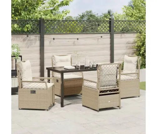 Sodo Valgomojo Komplektas 5 Pcs Smėlio Poliratanas