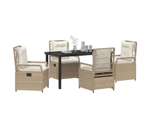 Sodo Valgomojo Komplektas 5 Pcs Smėlio Poliratanas