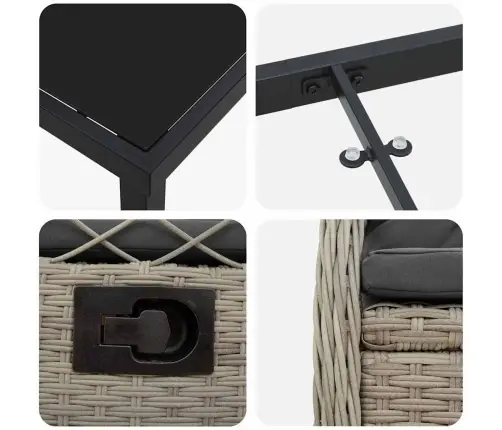 Aia Söögilaudade Komplekt 3 Pcs Helehall Polürotang