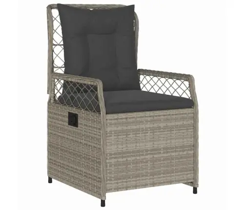 Sodo Valgomojo Komplektas 5 Pcs Šviesiai Pilka Poliratanas