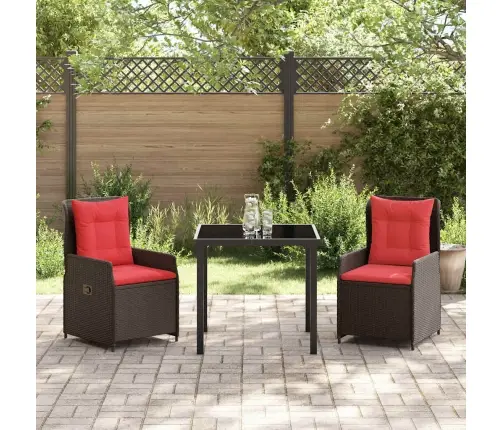 Aia Söögilaudade Komplekt 3 Pcs Pruun Polürooster