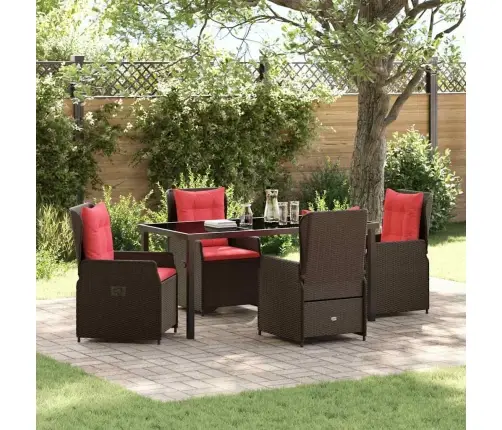 Aia Söögilaudade Komplekt 5 Pcs Pruun Polürooster