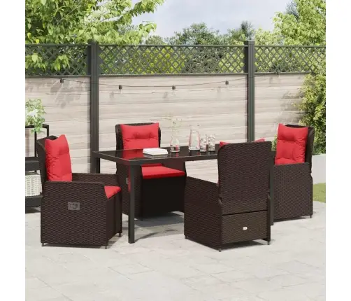 Aia Söögilaudade Komplekt 5 Pcs Pruun Polürooster