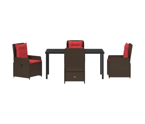 Aia Söögilaudade Komplekt 5 Pcs Pruun Polürooster