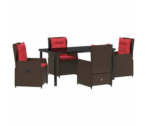 Aia Söögilaudade Komplekt 5 Pcs Pruun Polürooster