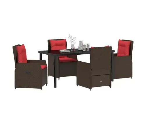 Aia Söögilaudade Komplekt 5 Pcs Pruun Polürooster