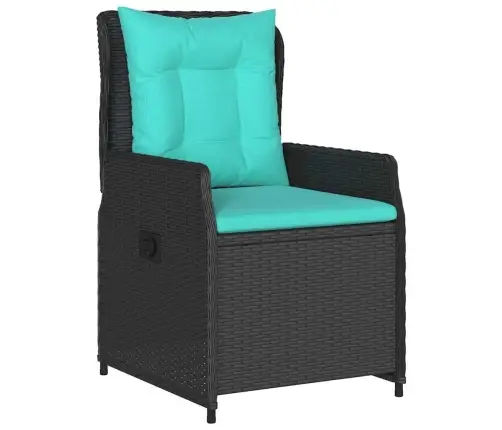 Dārza Ēdamgalds 3 Pcs Melna Poliūtu Rotangpalma Vidaxl