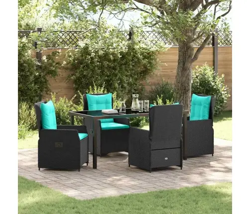 Aia Söögilaudade Komplekt 5 Pcs Must Polürooster