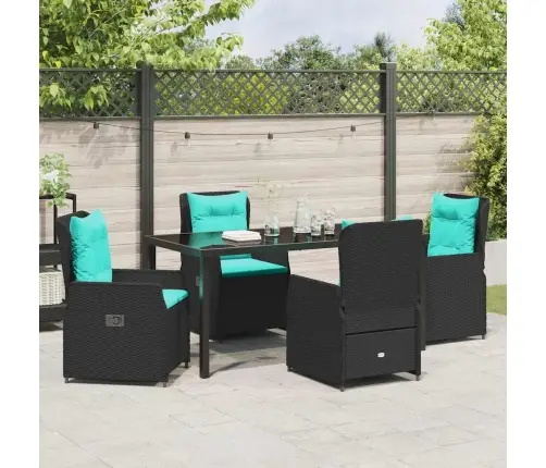 Aia Söögilaudade Komplekt 5 Pcs Must Polürooster