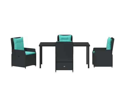 Aia Söögilaudade Komplekt 5 Pcs Must Polürooster