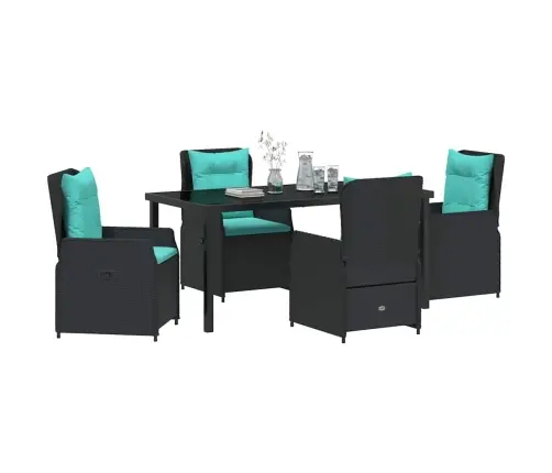 Aia Söögilaudade Komplekt 5 Pcs Must Polürooster