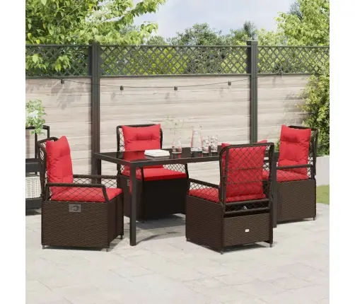 Aia Söögilaudade Komplekt 5 Pcs Pruun Polürotang