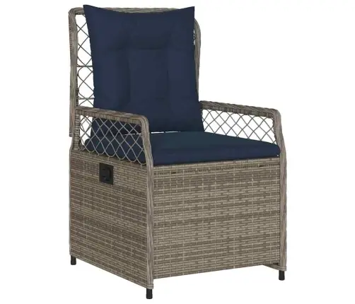 Sodo Valgomojo Komplektas 5 Pcs Pilka Poliratanas