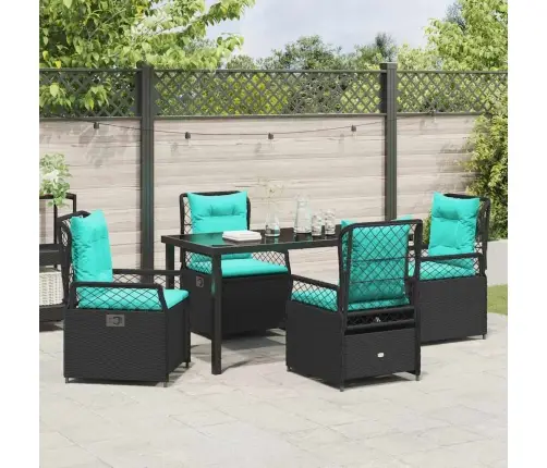 Aia Söögilaudade Komplekt 5 Pcs Must Polürotang