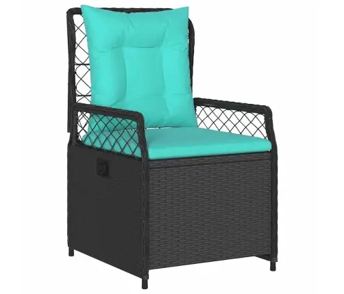 Sodo Valgomojo Komplektas 5 Pcs Juoda Poliratanas