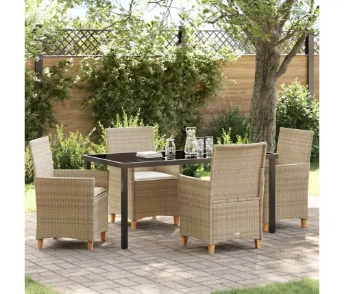 Aia Söögilaudade Komplekt 5 Pcs Beež Polürotang