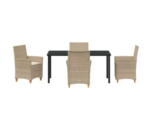 Aia Söögilaudade Komplekt 5 Pcs Beež Polürotang