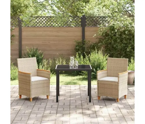 Sodo Valgomojo Komplektas 3 Pcs Smėlio Poliratanas