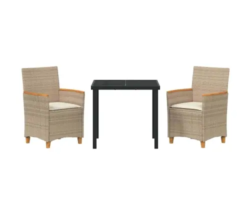 Sodo Valgomojo Komplektas 3 Pcs Smėlio Poliratanas