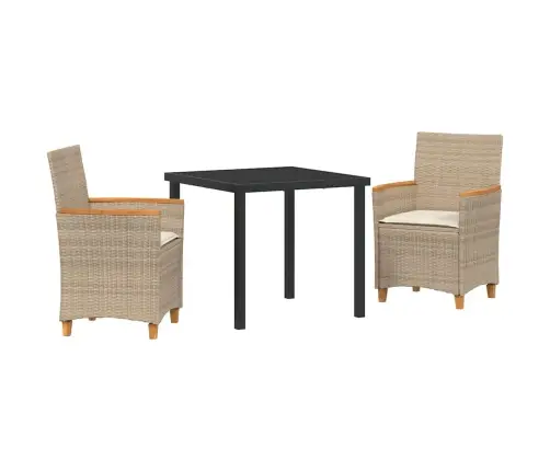 Sodo Valgomojo Komplektas 3 Pcs Smėlio Poliratanas